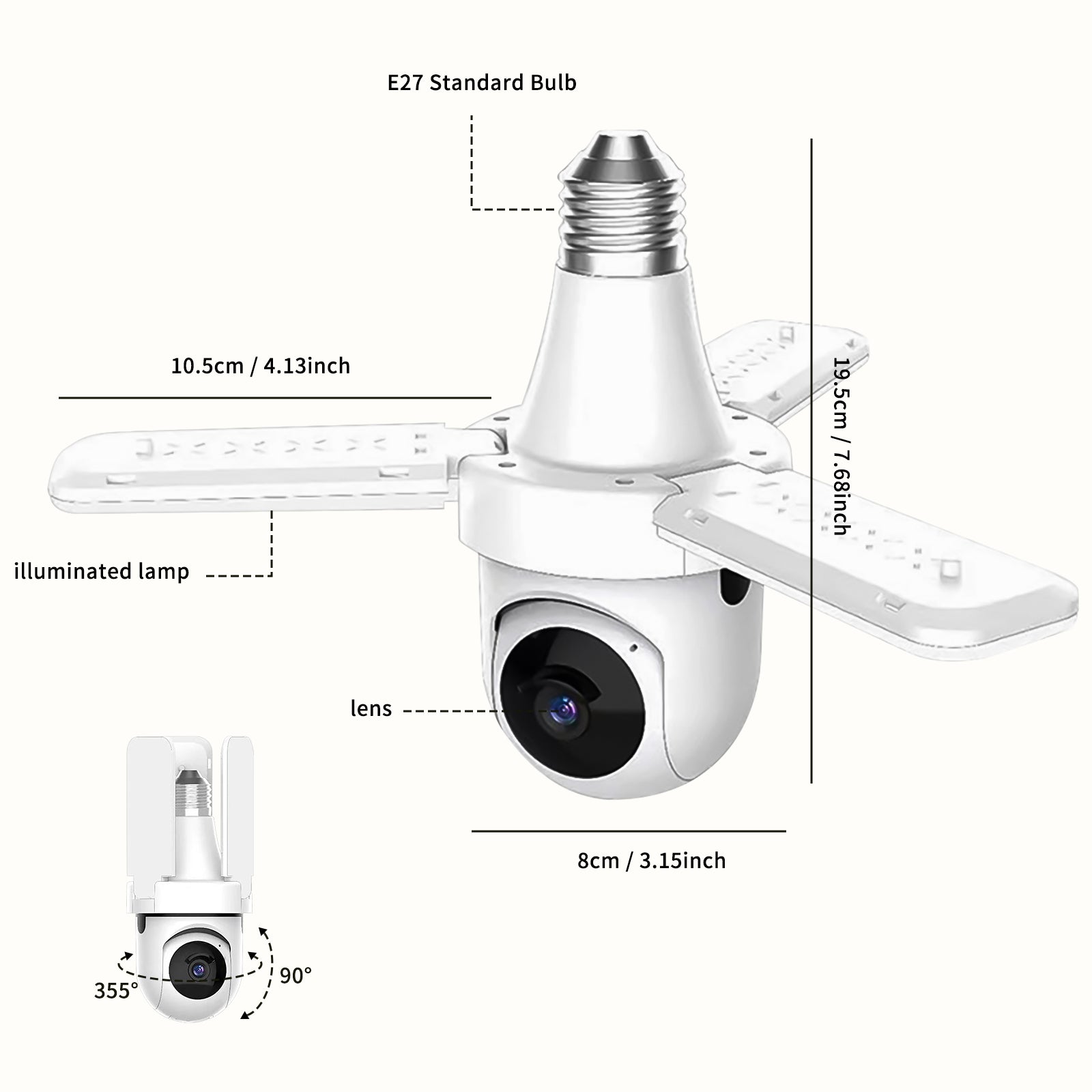 Revolutionize Your Security with the 3-Leaf Fan Light Bulb Security Camera