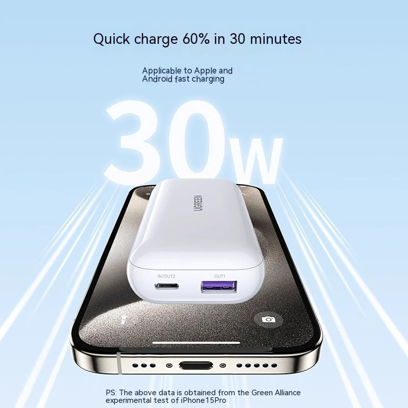 30W Fast Charge 10000 MA Power Bank