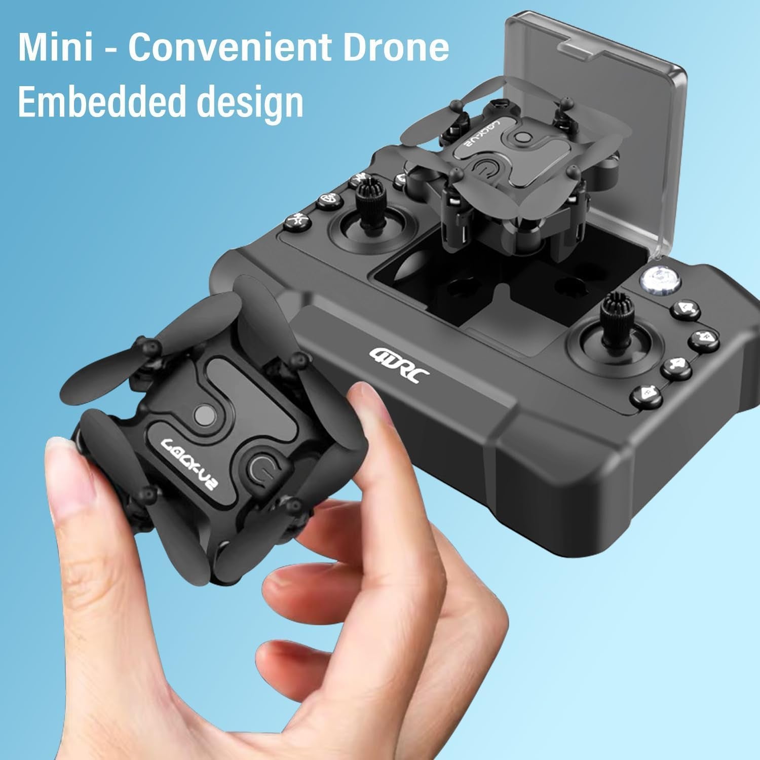 Mini Drone with 4K Camera & Six-Axis Stabilization Mini Shuttle Foldable FPV Drone | Small-Bodied Covert UAV One Key Take Off/Land, Headless Mode, Support 360° Roll