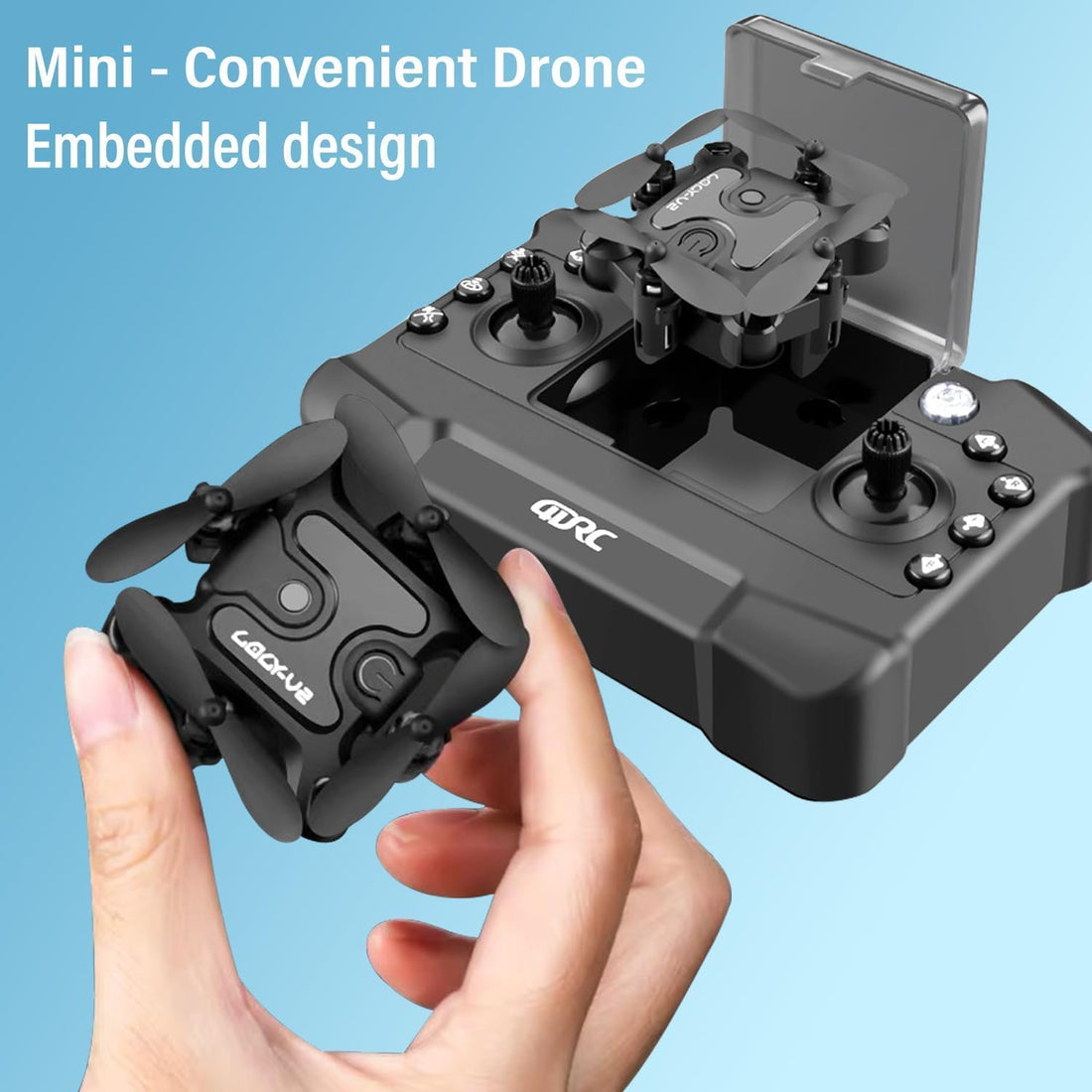 Mini Drone with 4K Camera & Six-Axis Stabilization Mini Shuttle Foldable FPV Drone | Small-Bodied Covert UAV One Key Take Off/Land, Headless Mode, Support 360° Roll