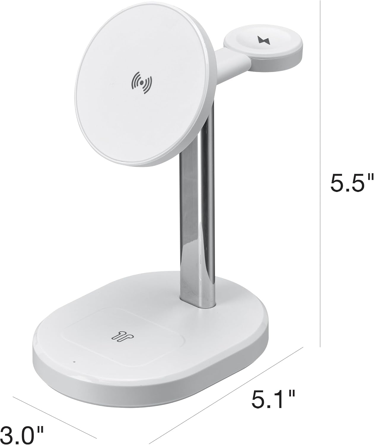 Ilive 3-In-1 Wireless Charging Stand for Phone, Smartwatch & Earbuds