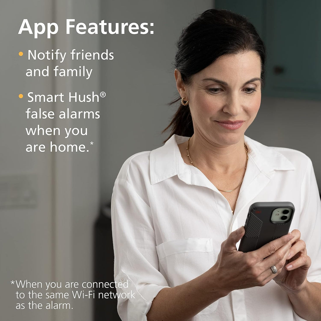 Kidde Wifi Water Leak Detector & Freeze Alarm, Alexa Device, Smart Leak Detector for Homes with App Alerts,White