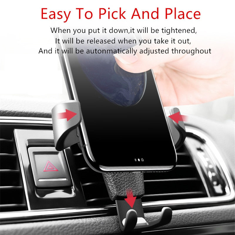 Universal Car Air Vent Phone Holder Stand with Gravity Support