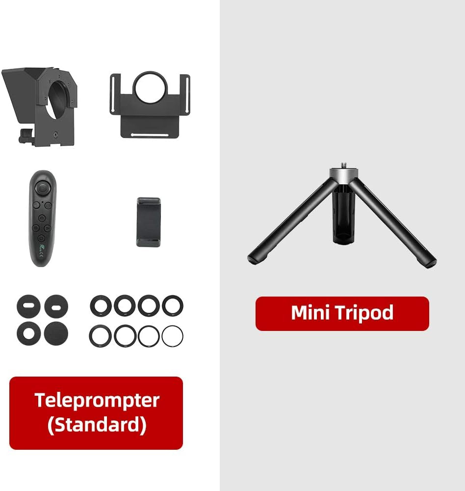 7.5'' Mini Teleprompter W/Desktop Tripod for Smartphone & DSLR