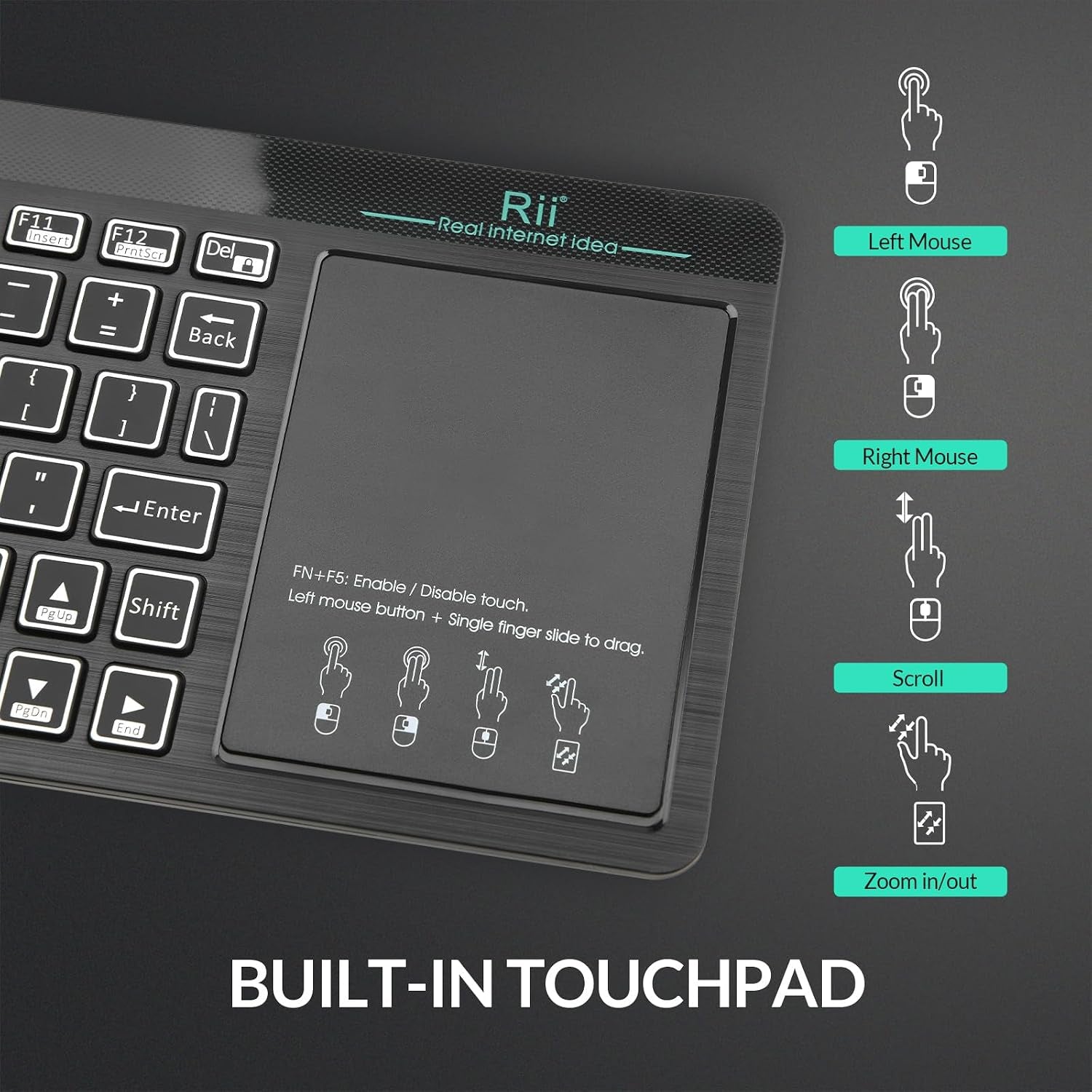 (Dual Mode) RT518S Wireless and Bluetooth Multimedia Keyboard