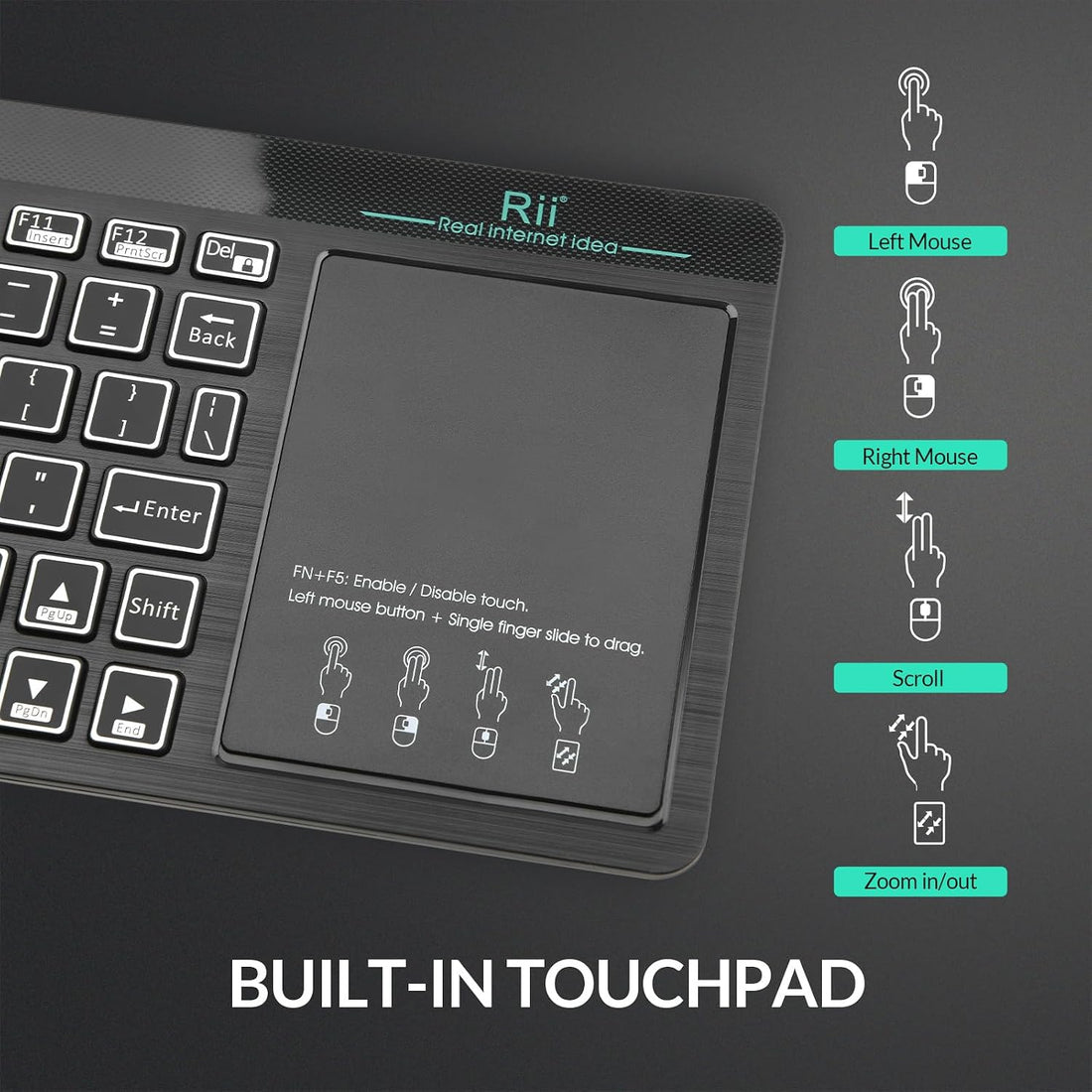 (Dual Mode) RT518S Wireless and Bluetooth Multimedia Keyboard