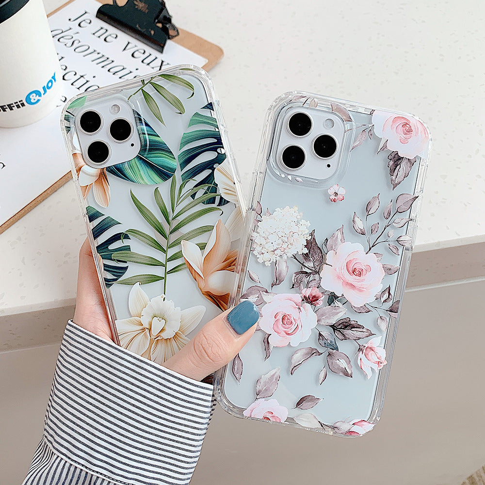 Banana Leaf Watercolor Design Protective Phone Case