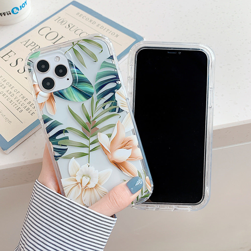 Banana Leaf Watercolor Design Protective Phone Case