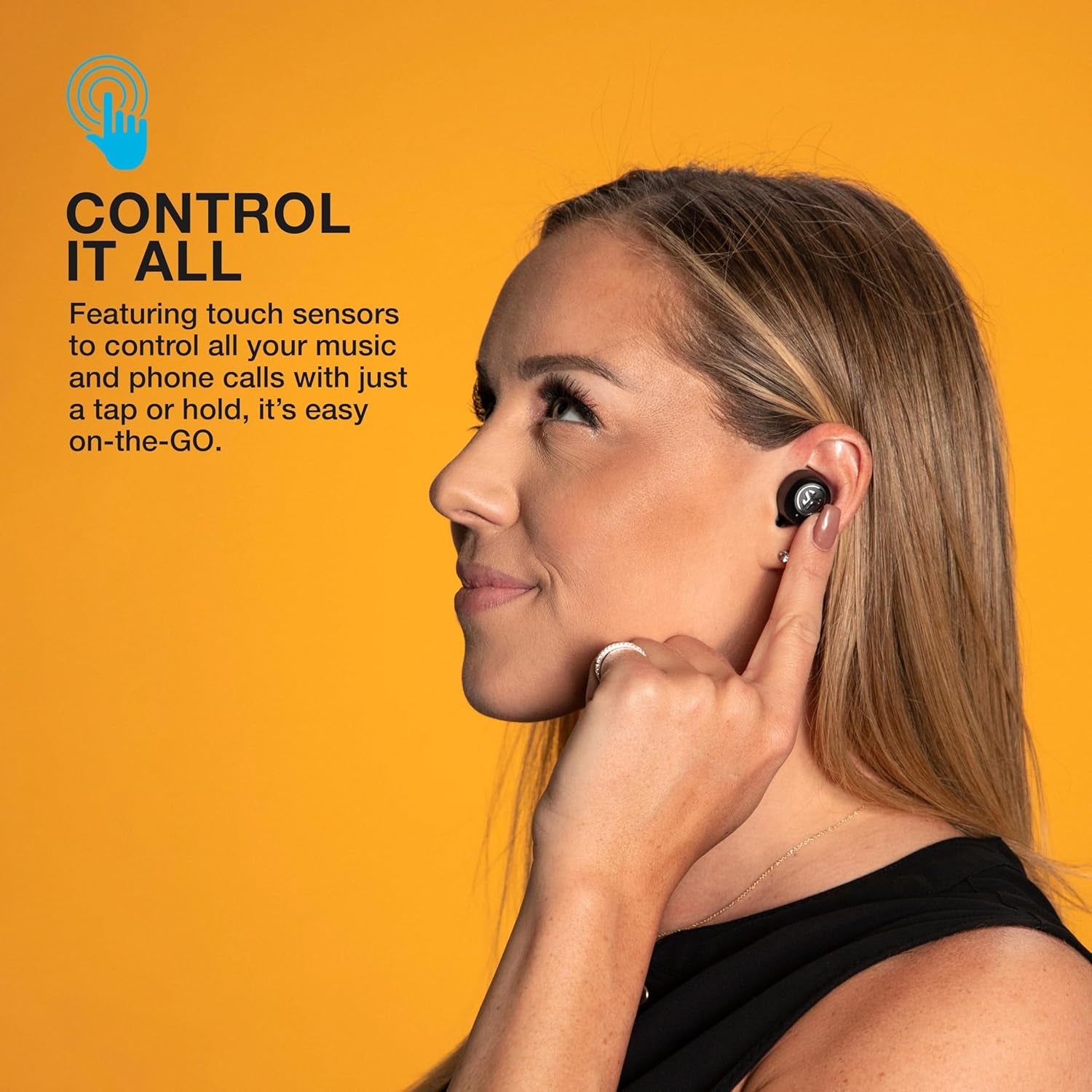 , Jbuds Air ANC, True Wireless Earbuds, Active Noise Cancelling Bluetooth Earbuds, Black