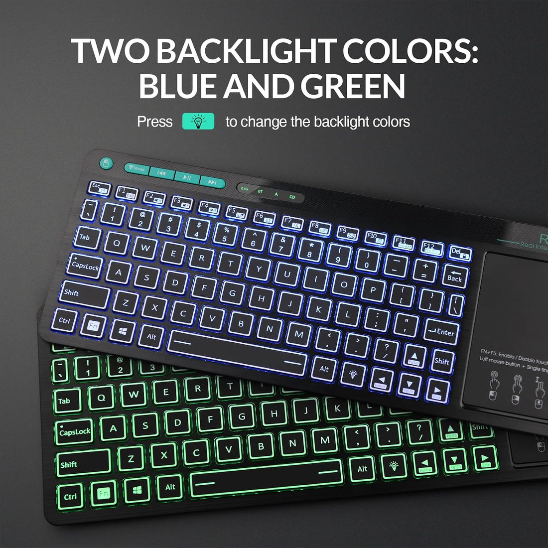 (Dual Mode) RT518S Wireless and Bluetooth Multimedia Keyboard
