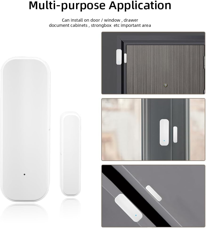 Wifi Door Sensor 2 Pack, Smart Contact Sensor with App Alerts, No Hub