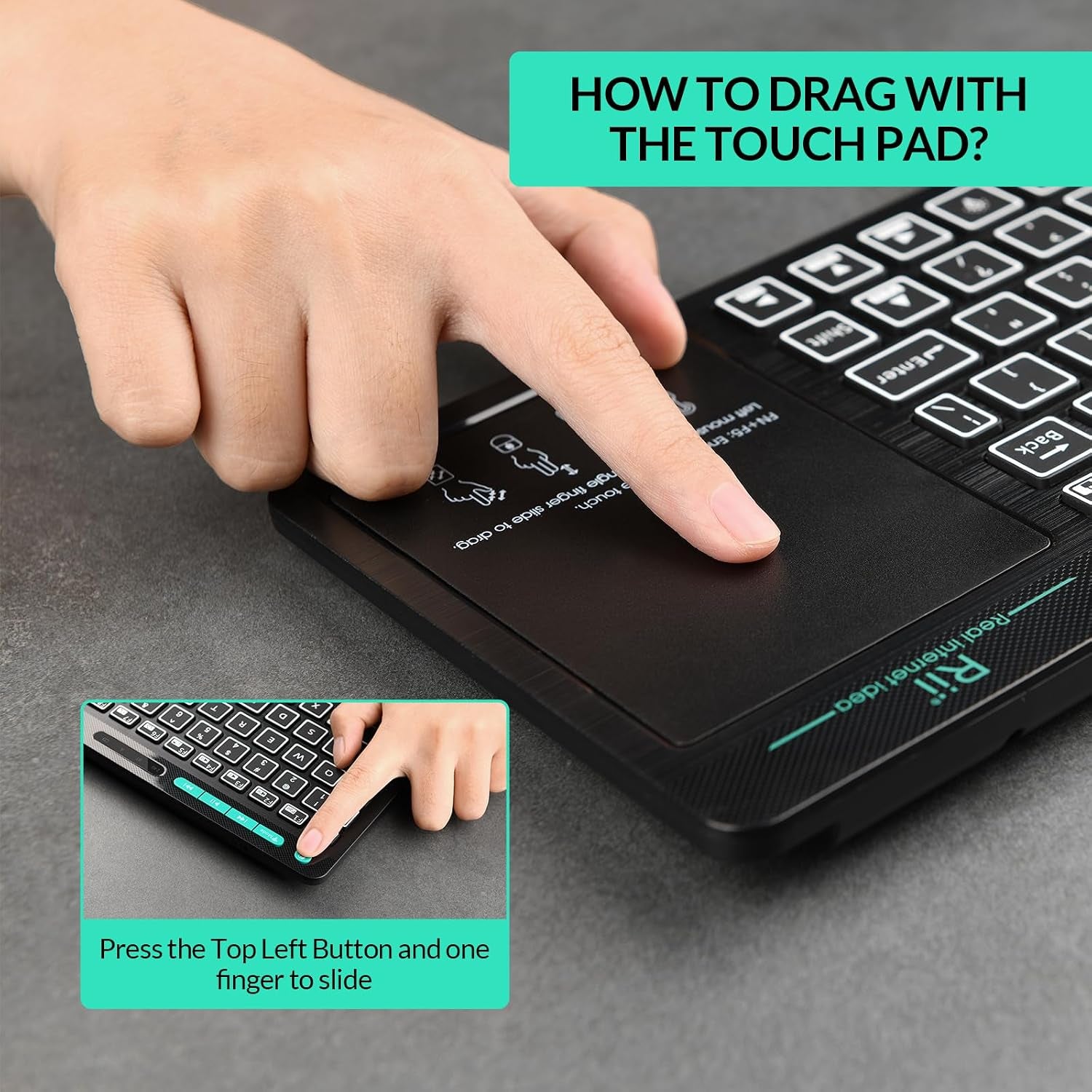 (Dual Mode) RT518S Wireless and Bluetooth Multimedia Keyboard