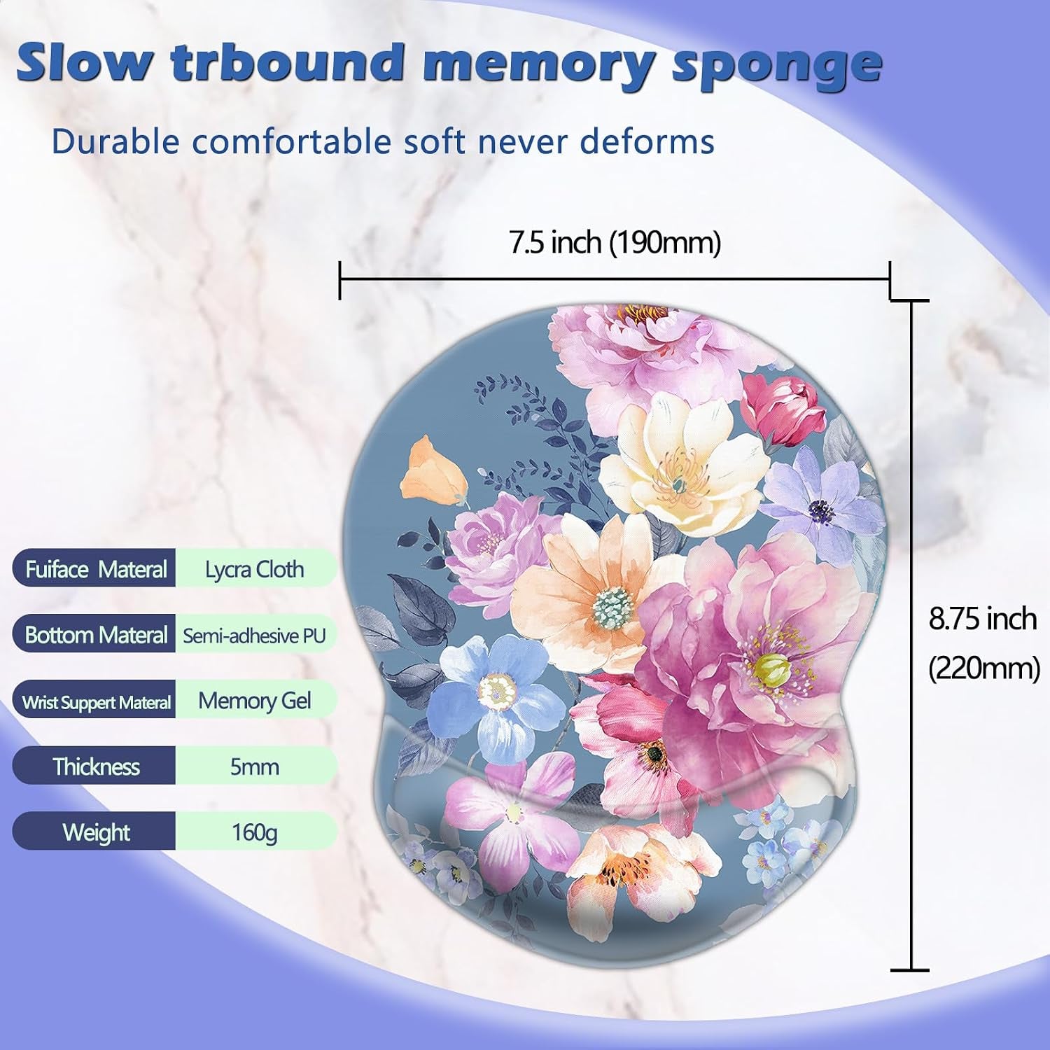 Ergonomic Wrist Rest Mouse Pad