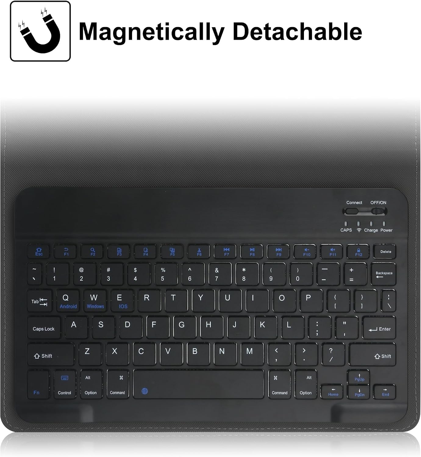 9",9.7",10.1",10.5",10.9",11" Tablet Universal Case with Keyboard, Case with Removable Wireless Bluetooth Keyboard & Pen Holder for Ipad, Galaxy and Other 9-11 Inch Tablet