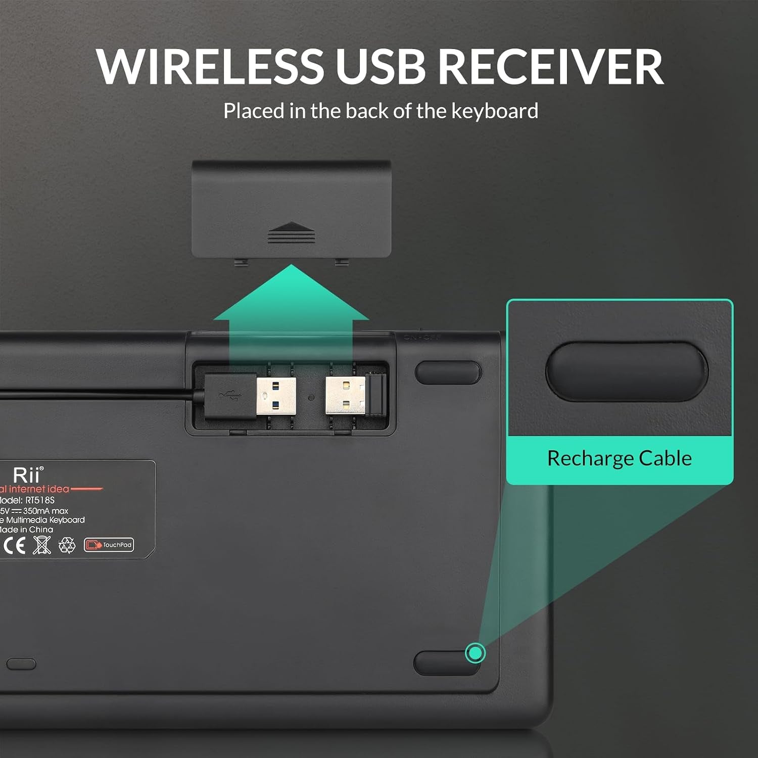 (Dual Mode) RT518S Wireless and Bluetooth Multimedia Keyboard