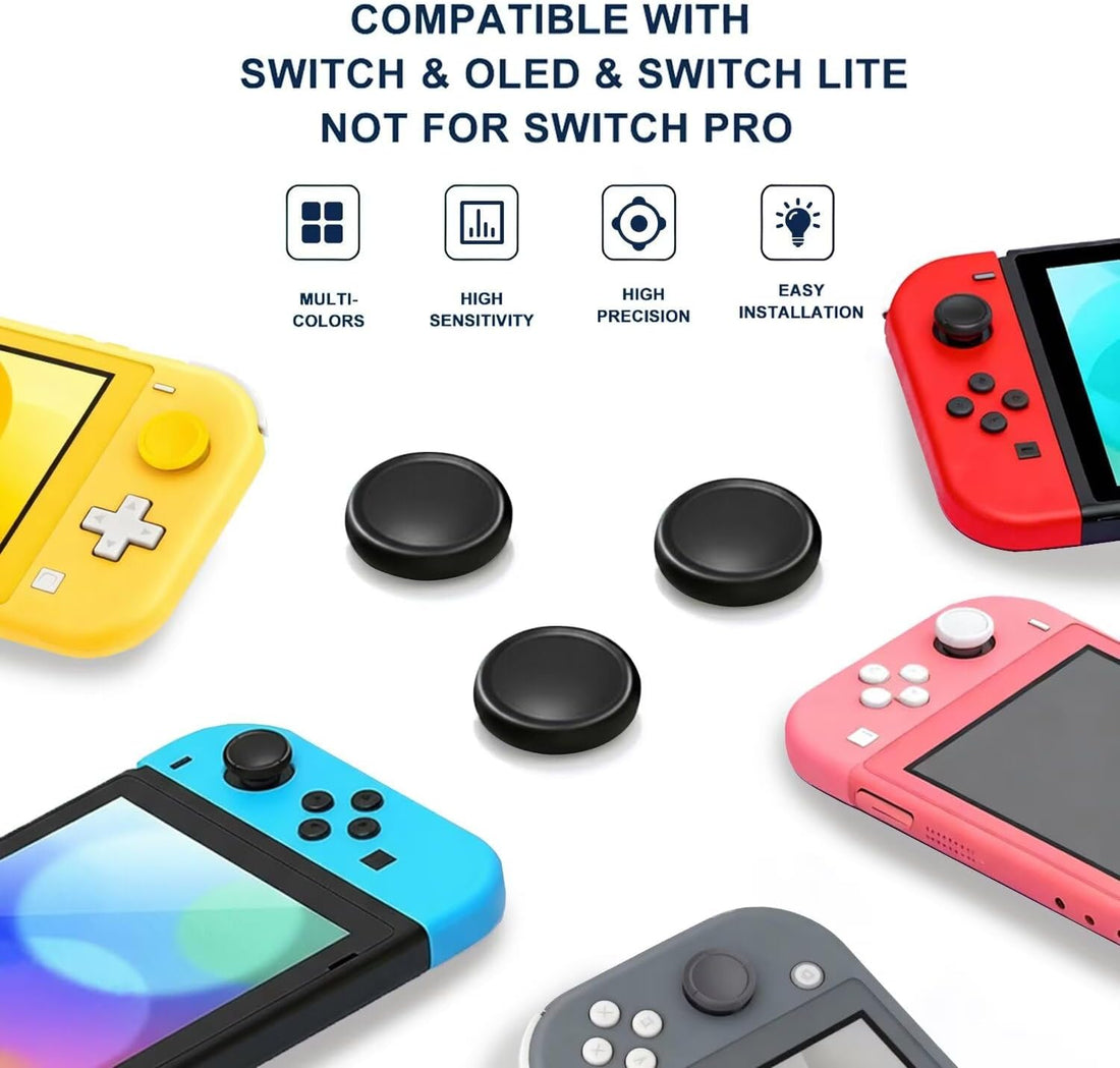 NS Joystick Controller Replacement Thumb Grip Cap Compatible with N-Switch OLED& NS Lite, JC Joystick Grip Button Stick Cover Controller 3D Skin Replacement Part Repair Kit Accessories