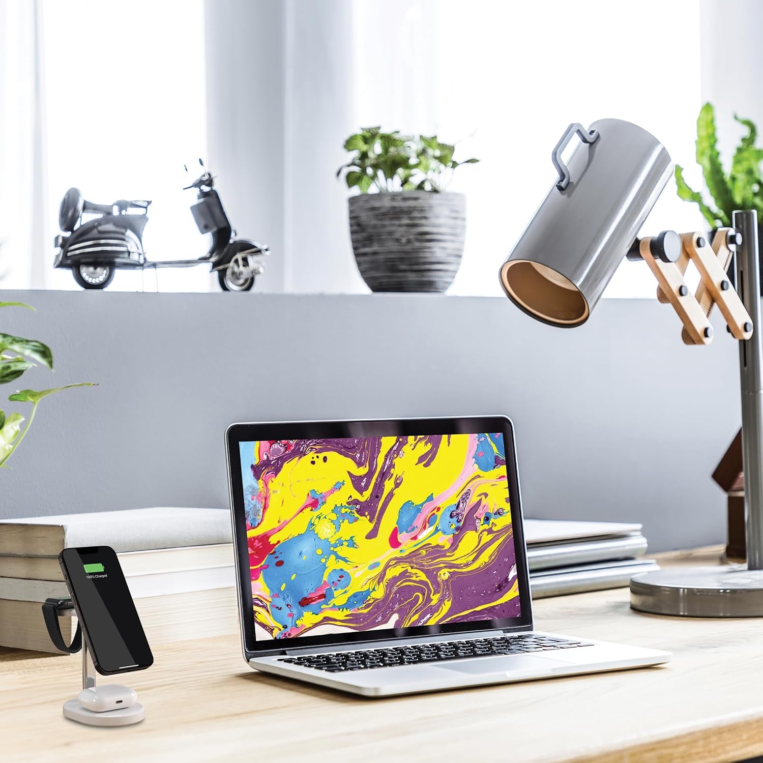 Ilive 3-In-1 Wireless Charging Stand for Phone, Smartwatch & Earbuds