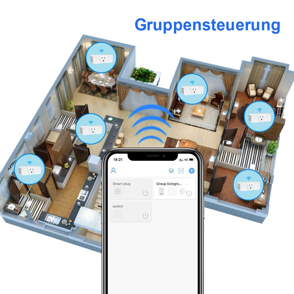 Smart Plug 1 Pack  2.4Ghz Wifi Smart Plug Smart Home Wi-Fi Outlet Compatible with Alexa Google Assistant