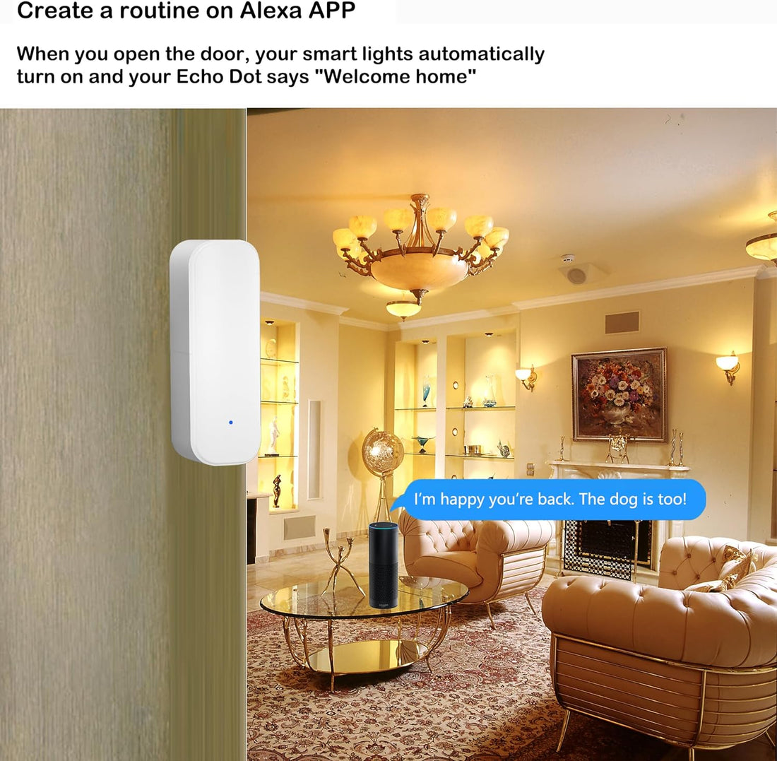 Wifi Door Sensor 2 Pack, Smart Contact Sensor with App Alerts, No Hub