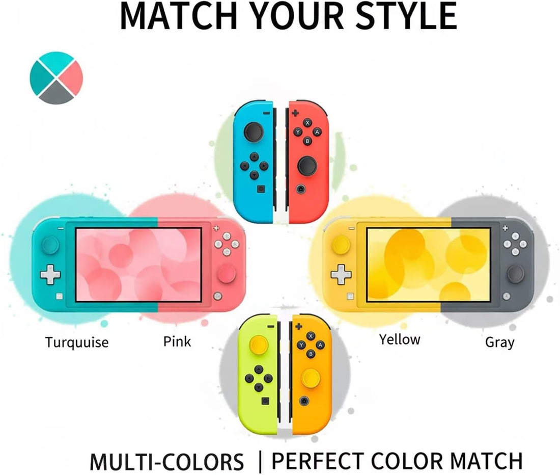NS Joystick Controller Replacement Thumb Grip Cap Compatible with N-Switch OLED& NS Lite, JC Joystick Grip Button Stick Cover Controller 3D Skin Replacement Part Repair Kit Accessories