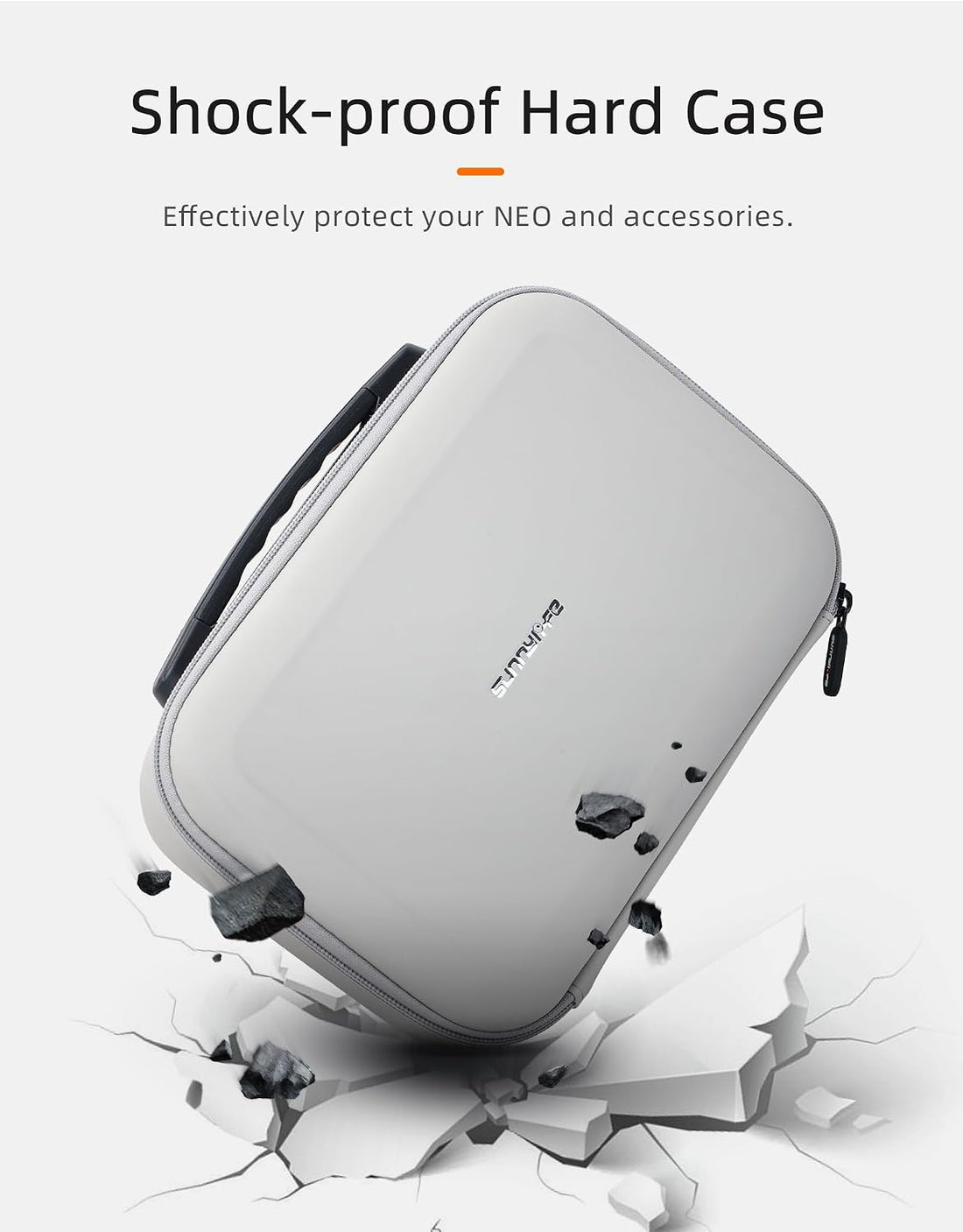 Carrying Case for DJI Neo Fly More Combo Accessories, Portable PU Leather Storage Travel Case for DJI Neo, Compatible with RC-N3 Remote Controller, Three-Battery, Charging Hub (Light Grey)