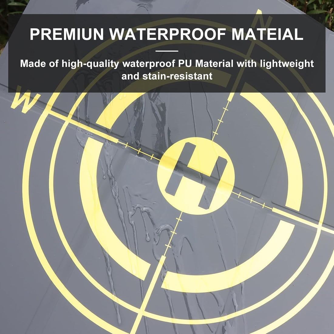 Drone Landing Pad Universal Waterproof Weighted Portable Fast-Foldable Helipad Launch for DJI Avata 360 Mavic 3 4 Pro/Mini 2 Se/Air 2 2S/Mini 3 4 5 Pro/Mavic 2/Holy Stone/Fpv/Avata 2/RC Quadcopters Accessories (55CM Yellow+Dark Gray)