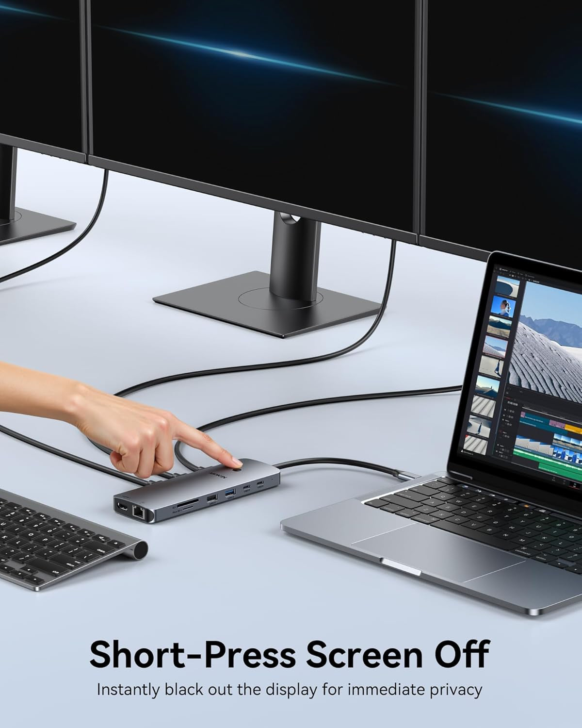 Laptop Docking Station Dual Monitor 4K HDMI USB C Hub for Dell/Hp/Mac